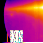 IR image of a problem hot area on a boiler